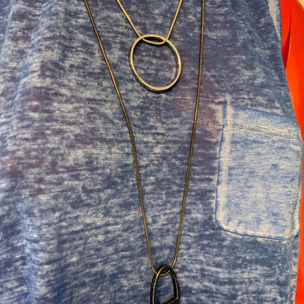 Silver and black necklace